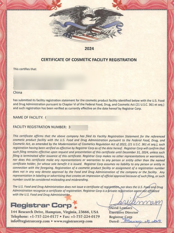 FDA Registration
